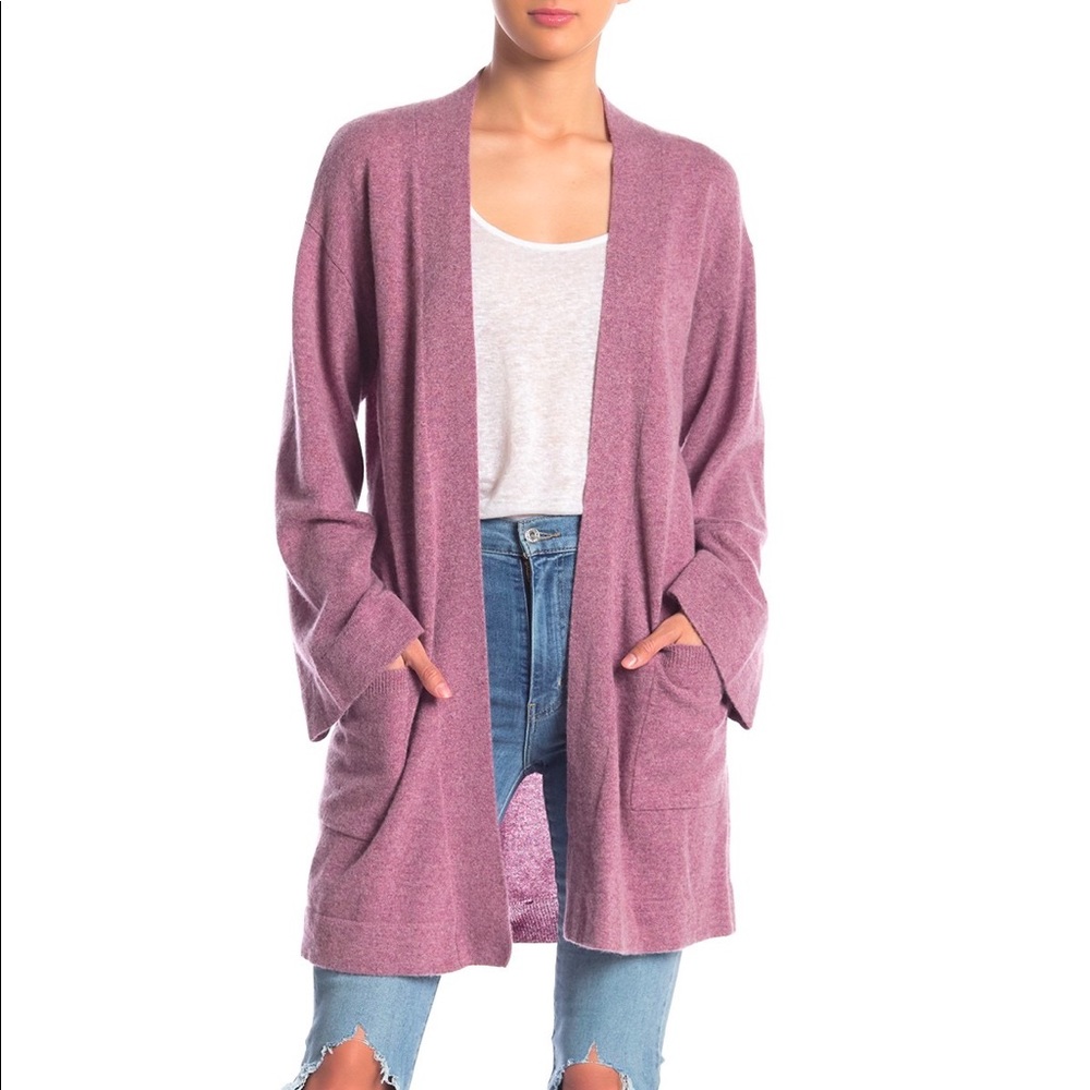 Johnny Was Solid Cashmere Longline Cardigan